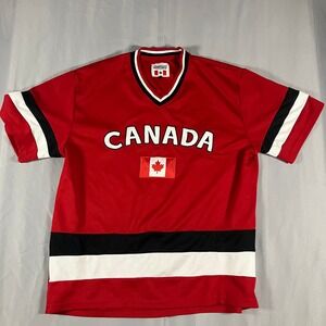 Kids Snowcap Canada Hockey Jersey Red White Black Size XL TG